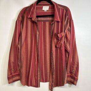 American Eagle Outfitters Pink Striped Shirt